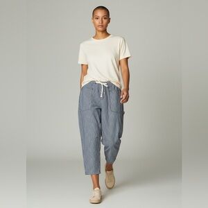 Cali 1850 Drawstring Striped  Barrel Pants  NWOT